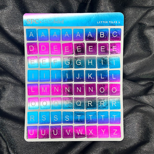 Letter Tiles 2 | ScribblePrintsCo x Pretty Foiled Deco