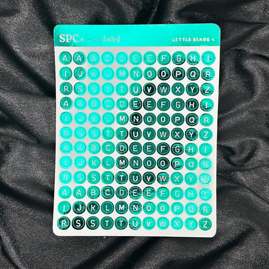 Letter Beads 1 | ScribblePrintsCo x Pretty Foiled Deco