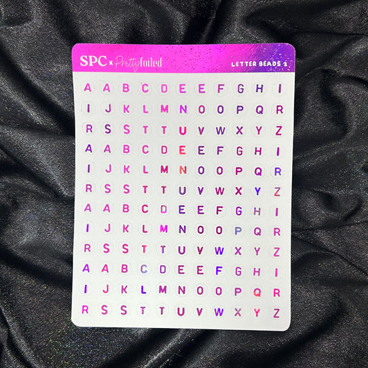 Letter Beads 2 | ScribblePrintsCo x Pretty Foiled Deco