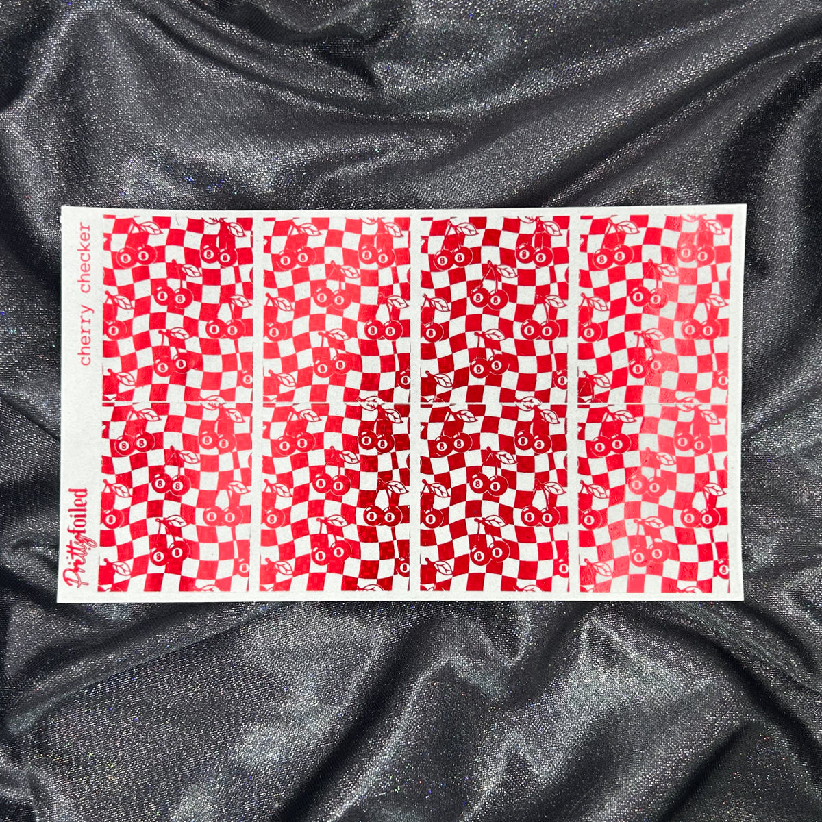 Cherry Checker | Foiled Underlay