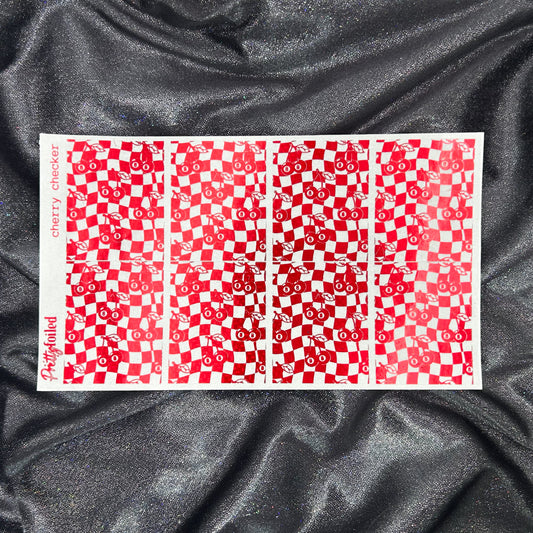Cherry Checker | Foiled Underlay