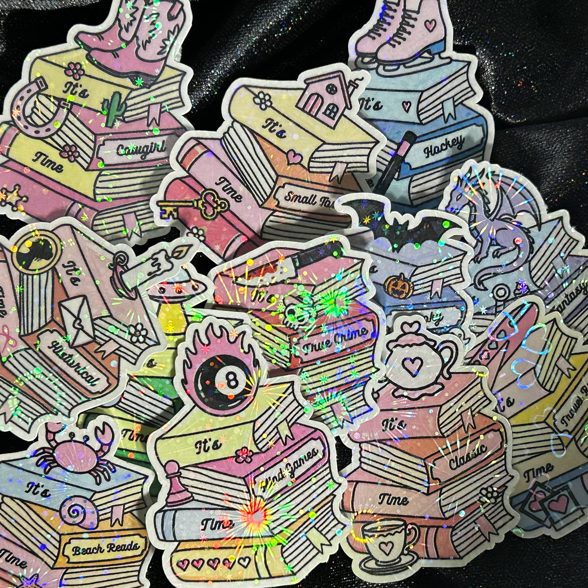 Book Stack | Holographic Die Cut