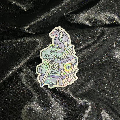 Book Stack | Holographic Die Cut