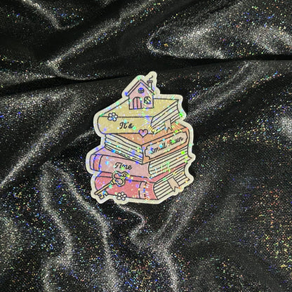 Book Stack | Holographic Die Cut