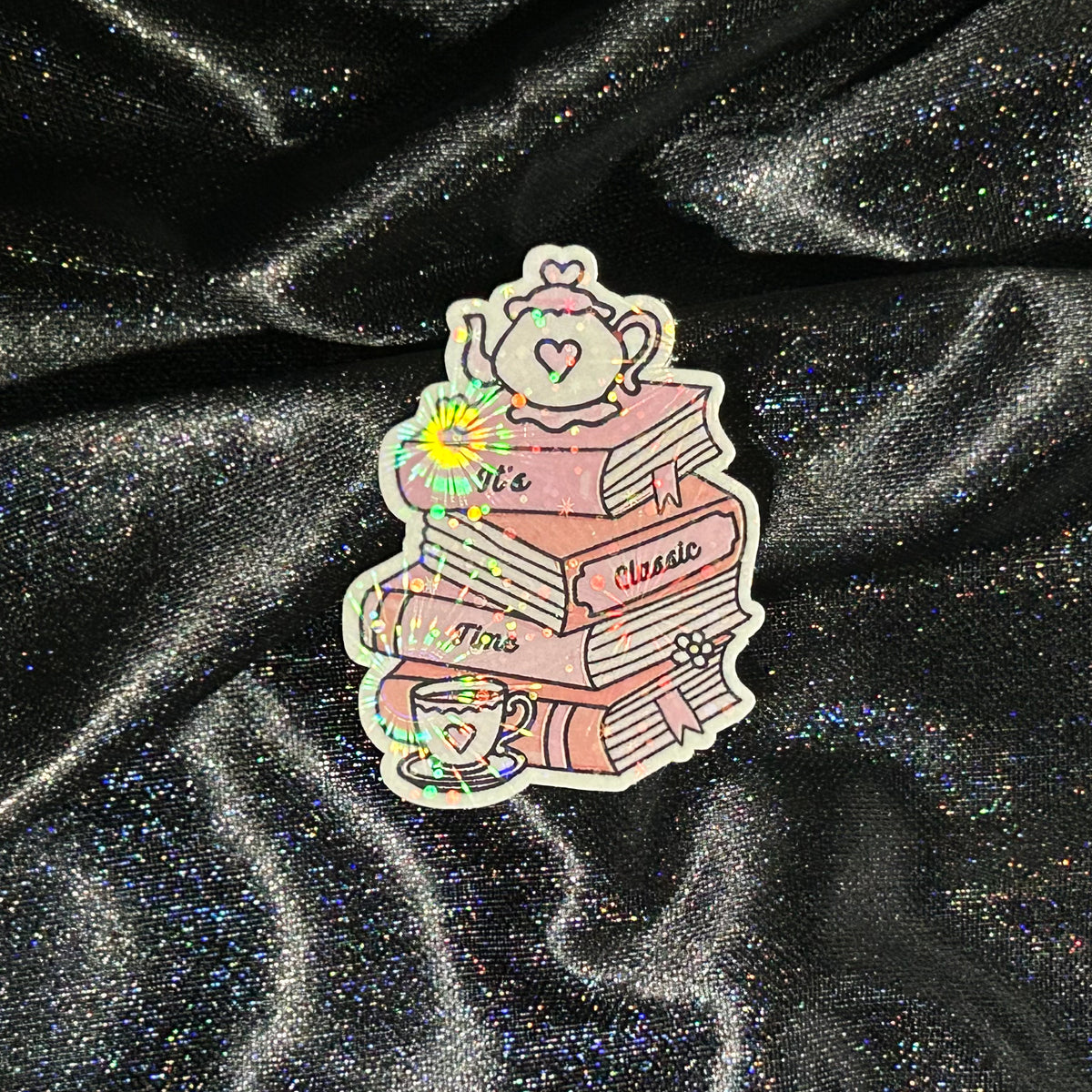 Book Stack | Holographic Die Cut