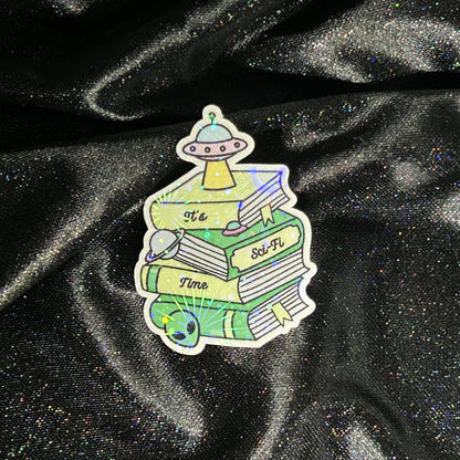 Book Stack | Holographic Die Cut