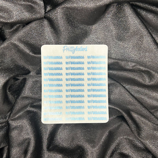 Custom | Foiled Script Sticker