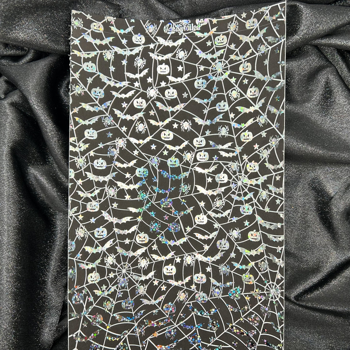 Spider Web | Halloween Foiled Background A5 Paper