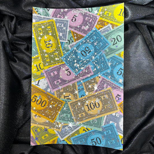Game Money | Foiled Background A5 Paper
