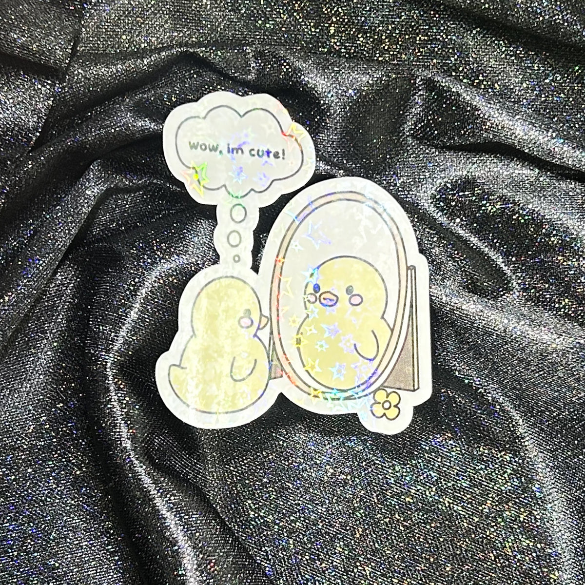 Wow, I'm Cute | Holographic Die Cut