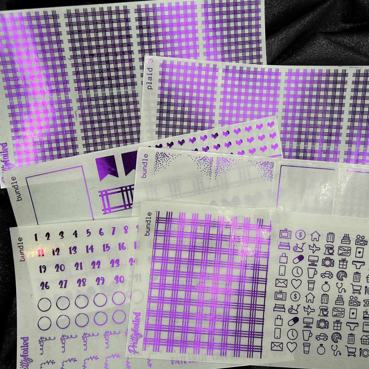 Plaid Bundle | Foiled Sticker Bundle