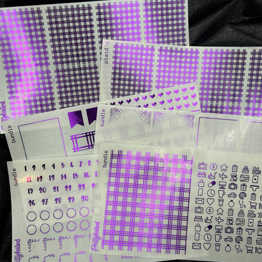 Plaid Bundle | Foiled Sticker Bundle
