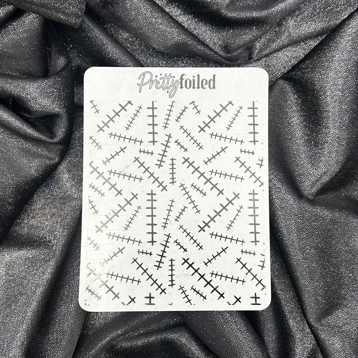 Stitches Header | Foiled Halloween Header Overlay