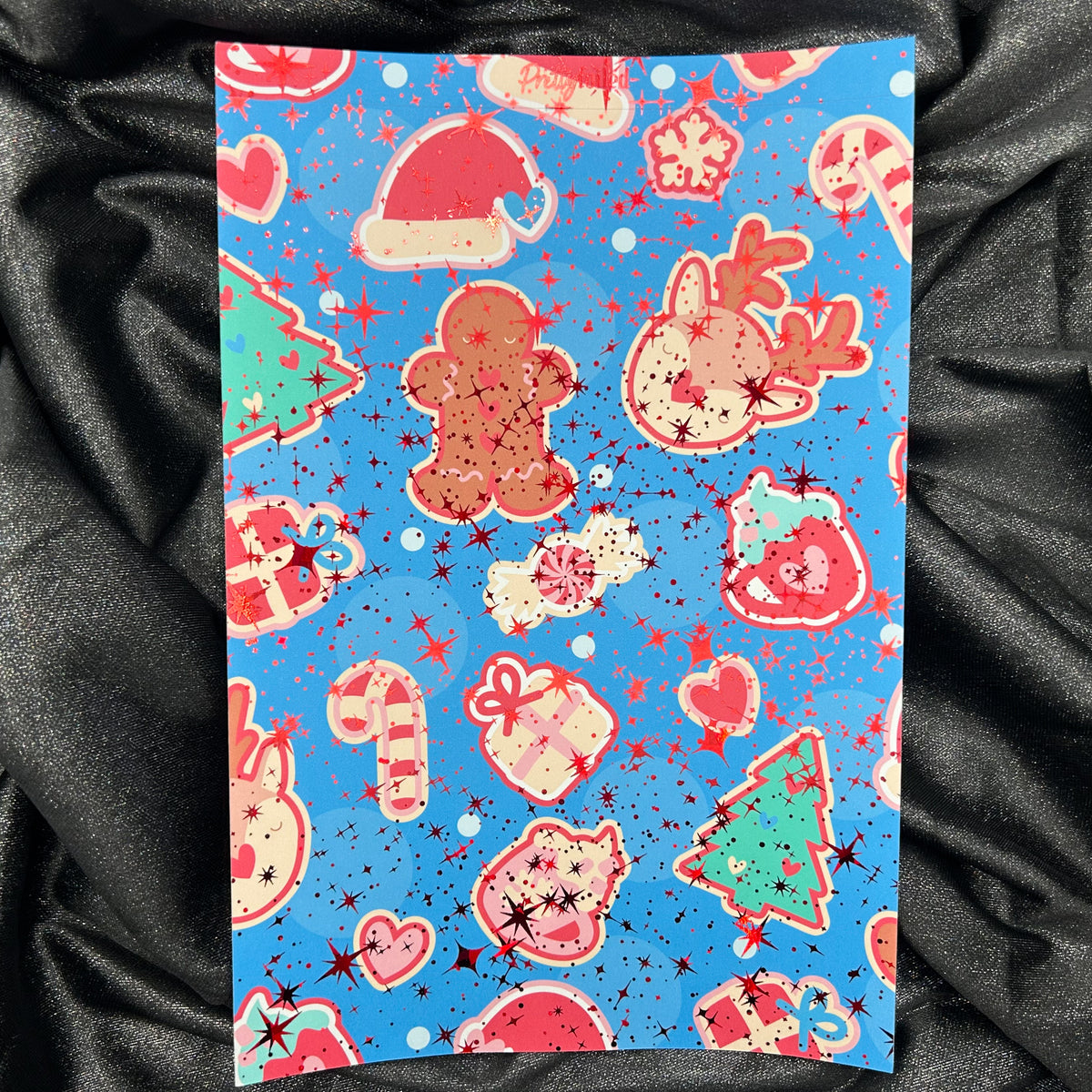 Christmas Cut Out | Holiday Foiled A5 Background Paper