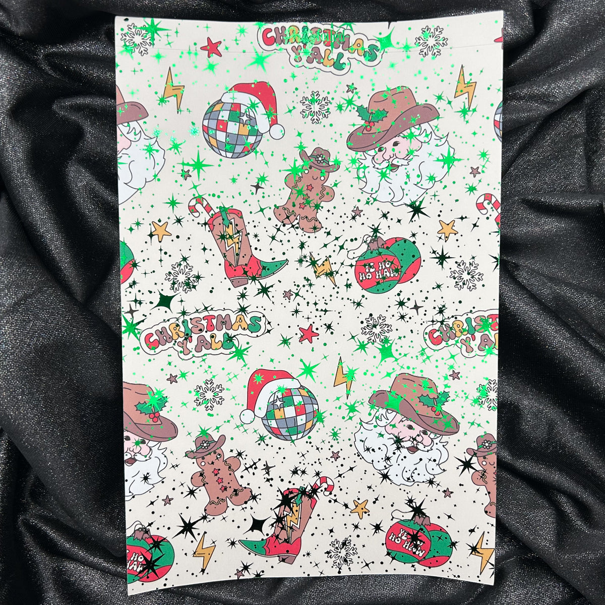 Howdy Christmas | Holiday Foiled A5 Background Paper