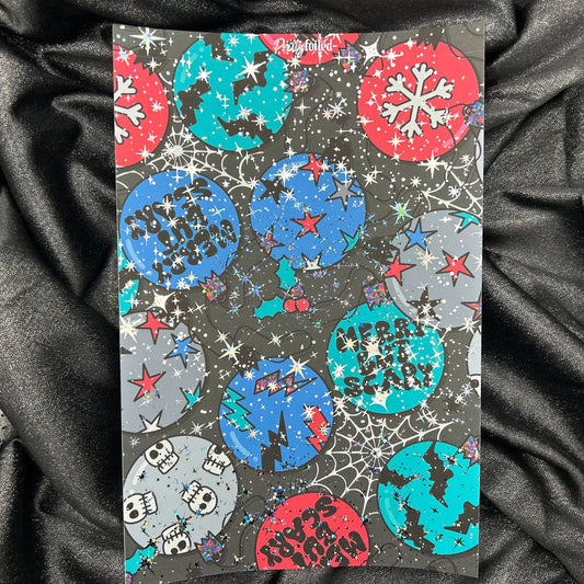 Merry But Scary | Holiday Foiled A5 Background Paper