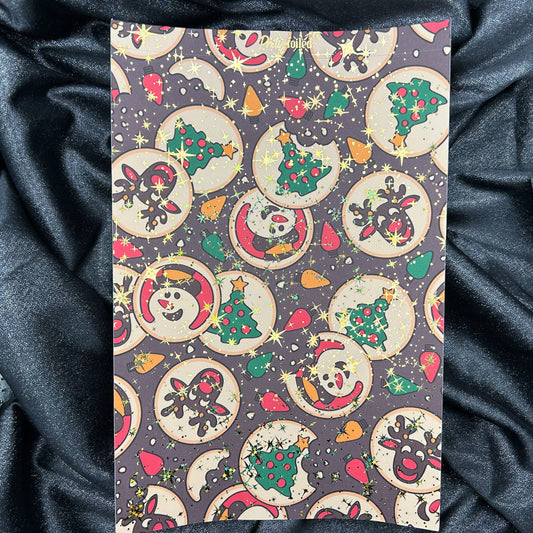 Christmas Cookies | Holiday Foiled A5 Background Paper