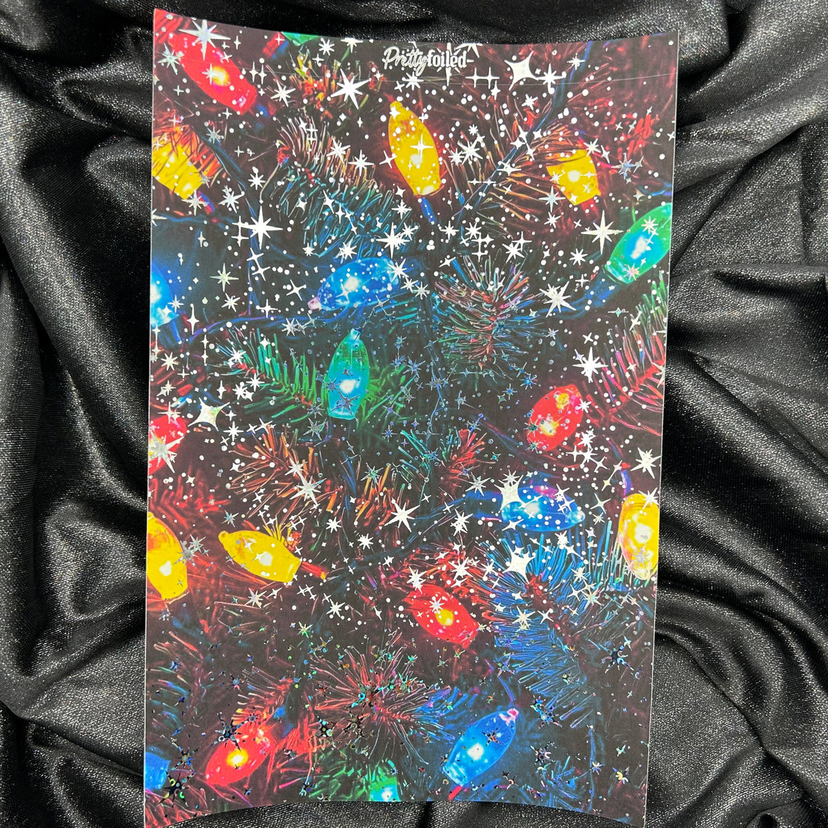 Christmas Lights | Holiday Foiled A5 Background Paper