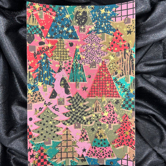 Christmas Chaos | Holiday Foiled A5 Background Paper
