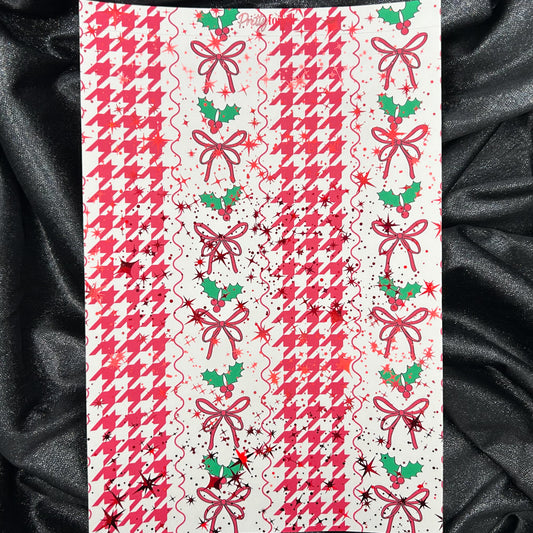 Christmas Lace | Holiday Foiled A5 Background Paper
