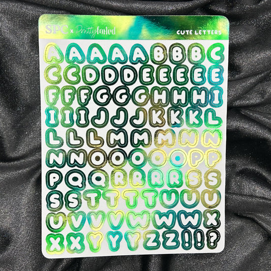 Cute Letters | ScribblePrintsCo x Pretty Foiled Deco