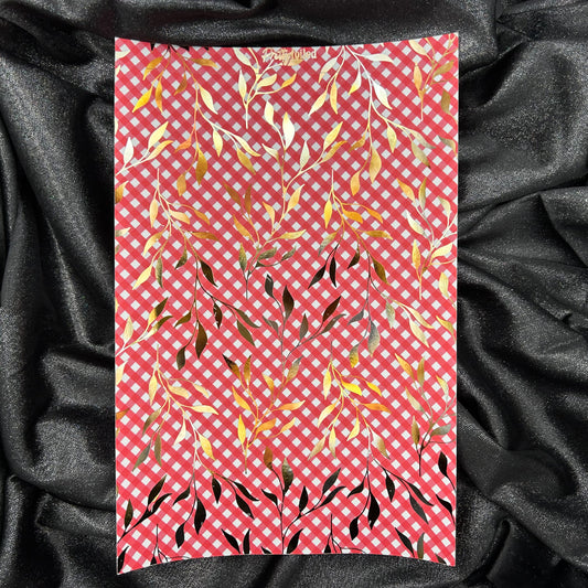 Red Gingham | Autumn A5 Background Paper