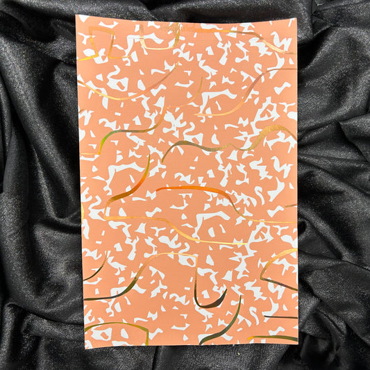 Orange Composition Book | Crafty A5 Background Paper