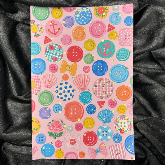 Buttons | Crafty A5 Background Paper