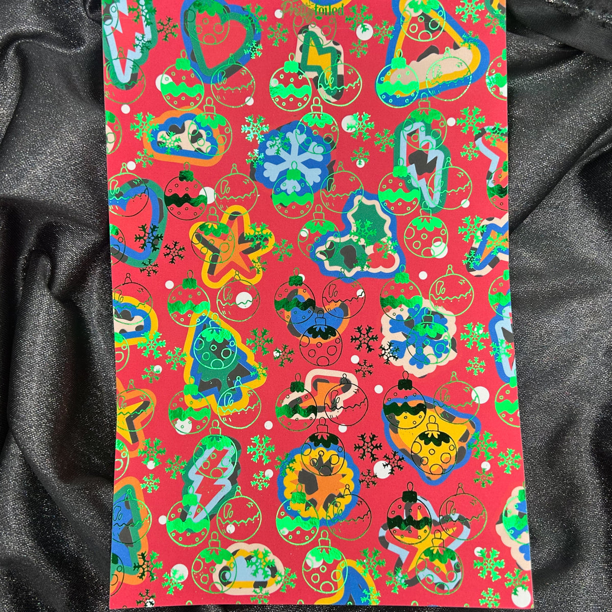Merry Mayhem | Bright Holiday A5 Background Paper