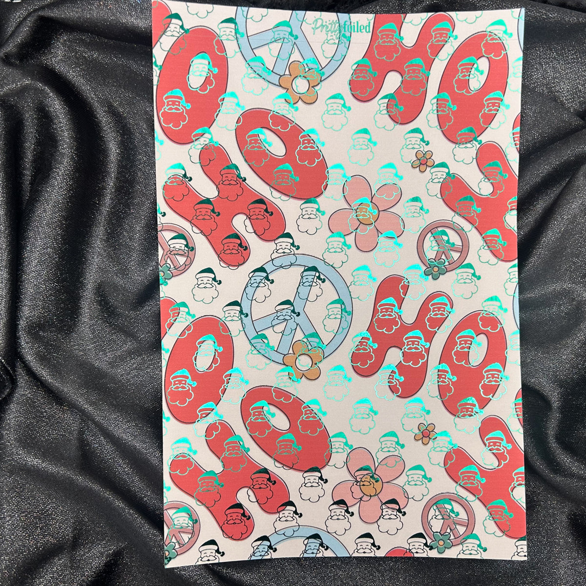 Ho Ho Ho | Groovy Christmas A5 Background Paper