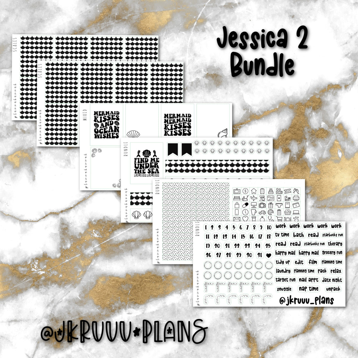 Jessica 2 | Foiled Sticker Bundle