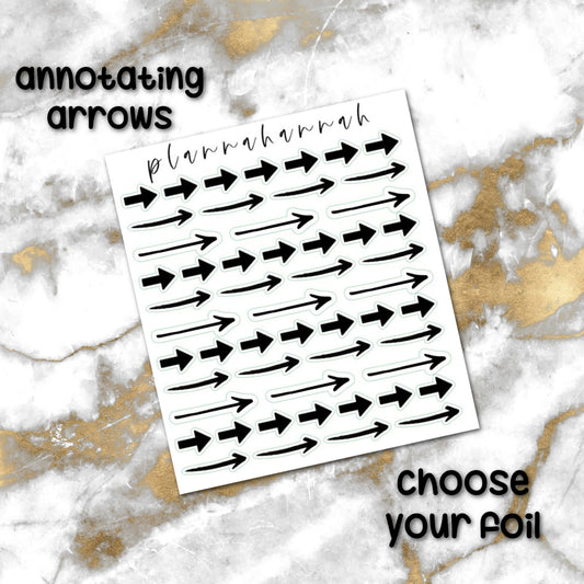 Arrows | Foiled Annotating Stickers