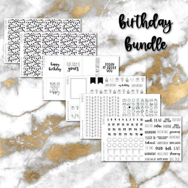 Birthday Bundle | Foiled Sticker Bundle