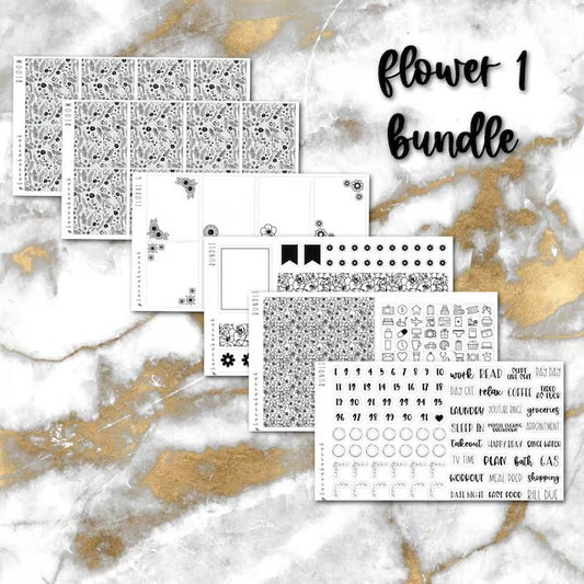 Flower Bundle | Foiled Sticker Bundle