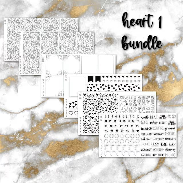Heart 1 | Foiled Sticker Bundle