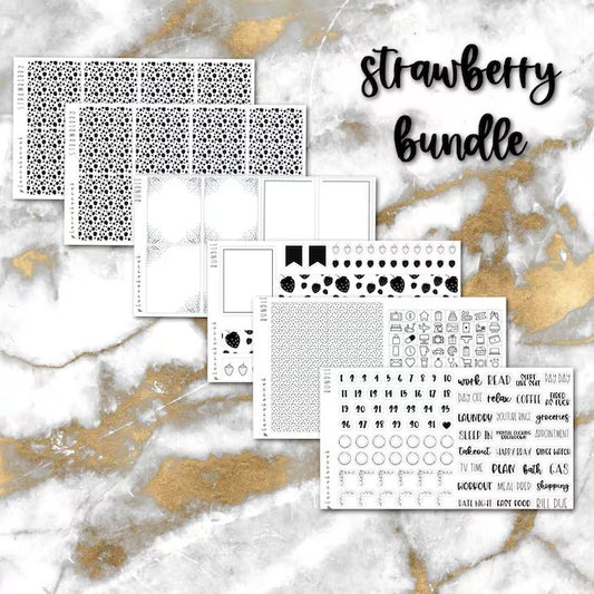 Strawberry Bundle | Foiled Sticker Bundle
