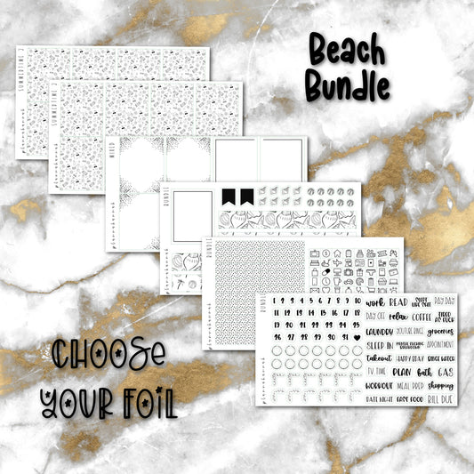 Beach | Foiled Sticker Bundle