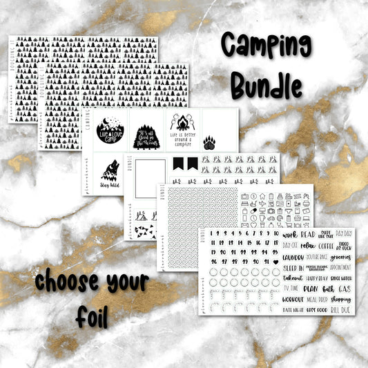 Camping | Foiled Sticker Bundle