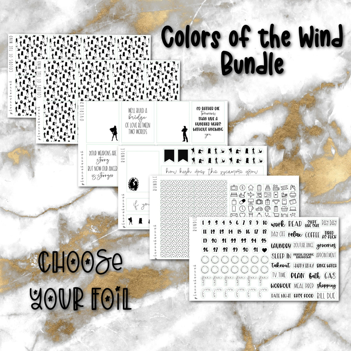 Colors of The Wind | Foiled Fandom Sticker Bundle