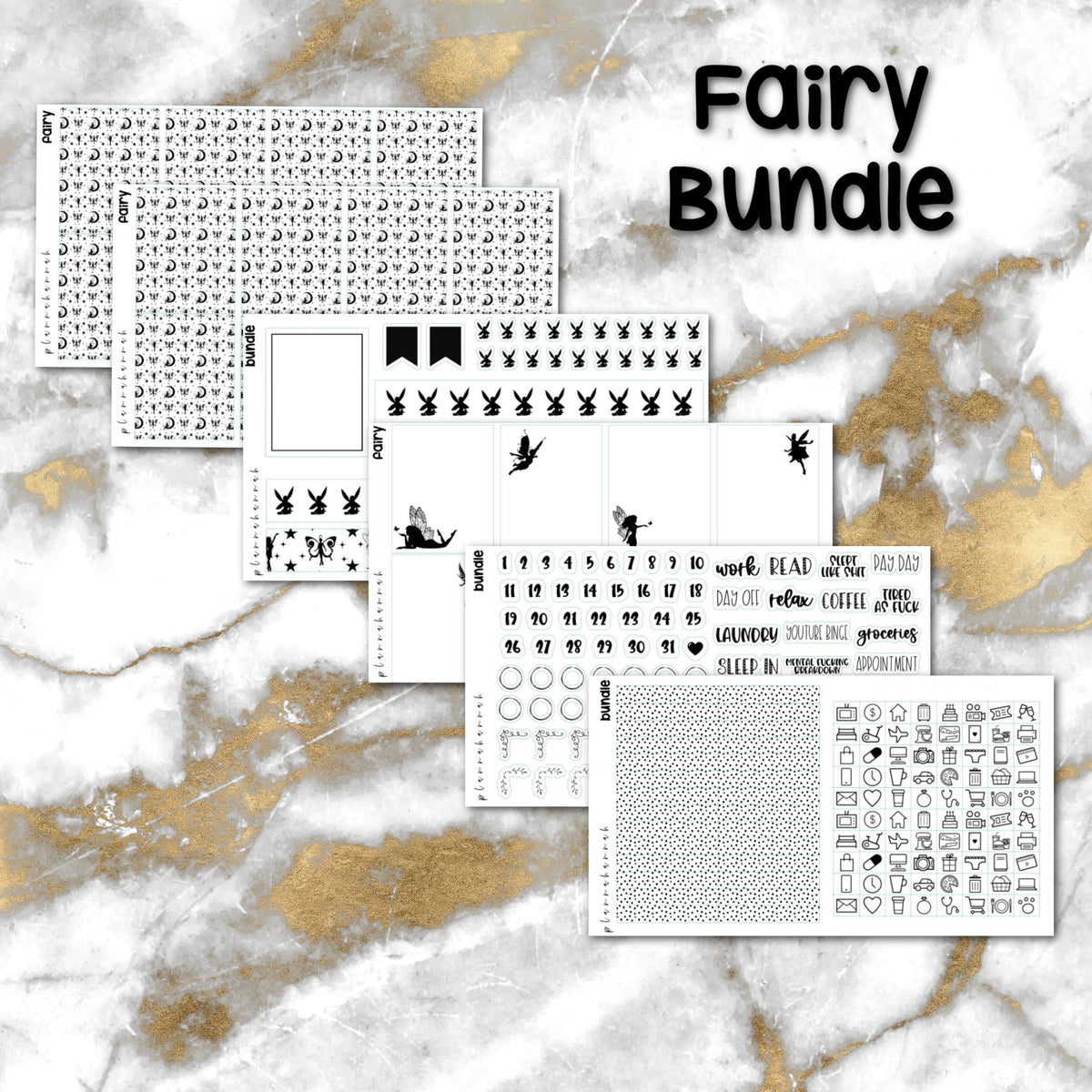 Fairy | Foiled Sticker Bundle