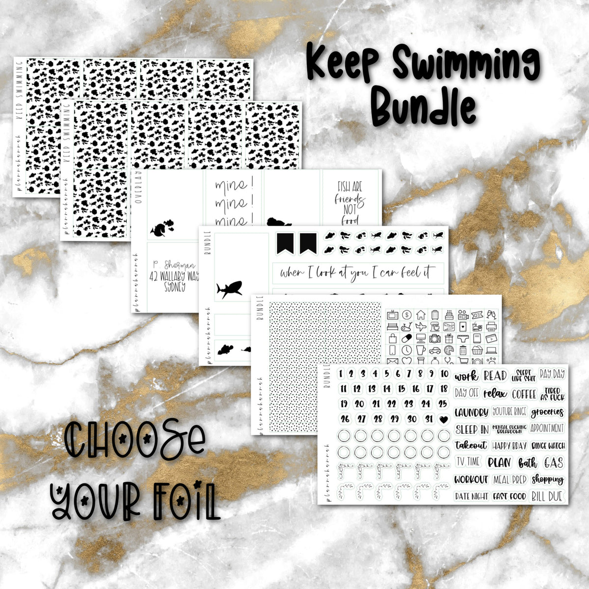 Keep Swimming | Foiled Fandom Sticker Bundle