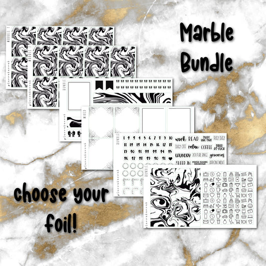 Marble | Foiled Sticker Bundle