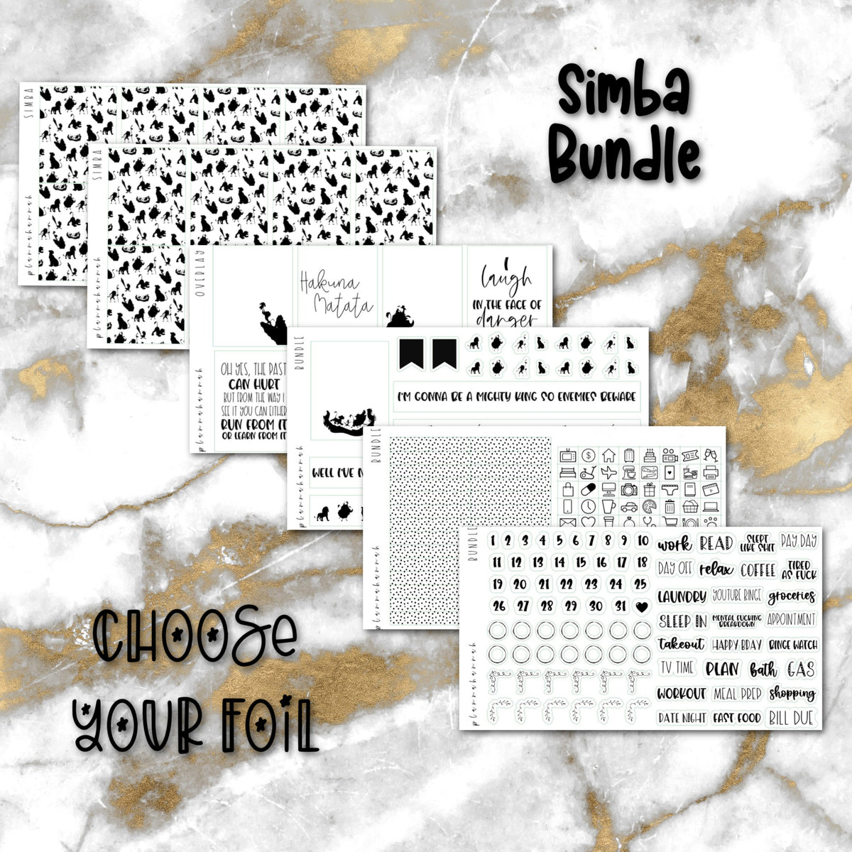 Simba | Foiled Fandom Sticker Bundle