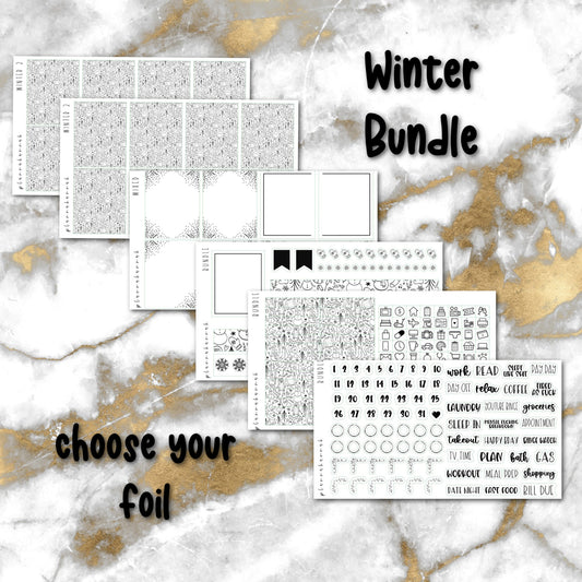Winter | Foiled Sticker Bundle
