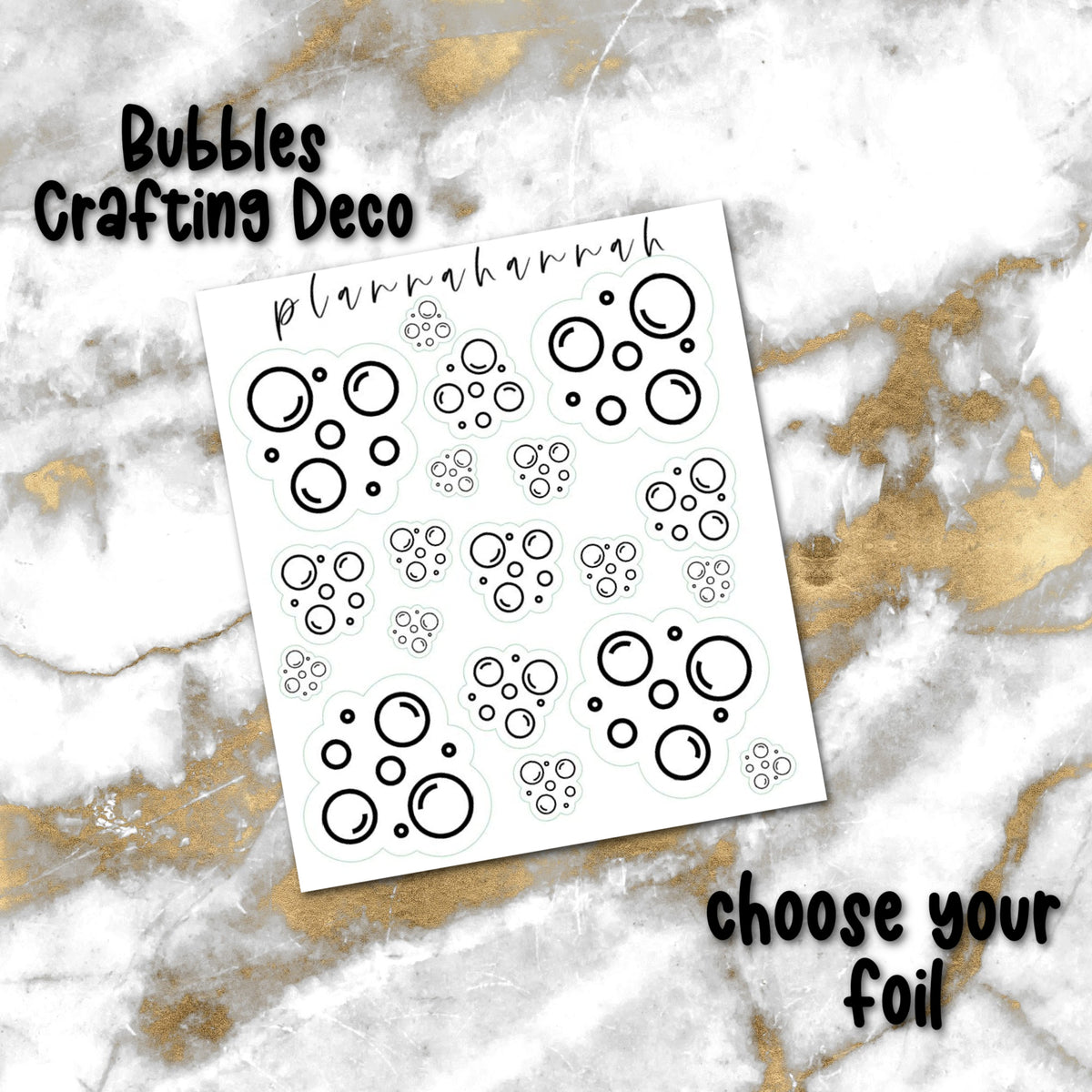 Bubbles | Foiled Crafting Deco