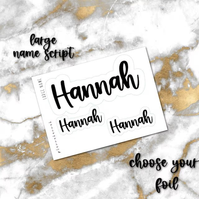 Large Name | Foiled Script