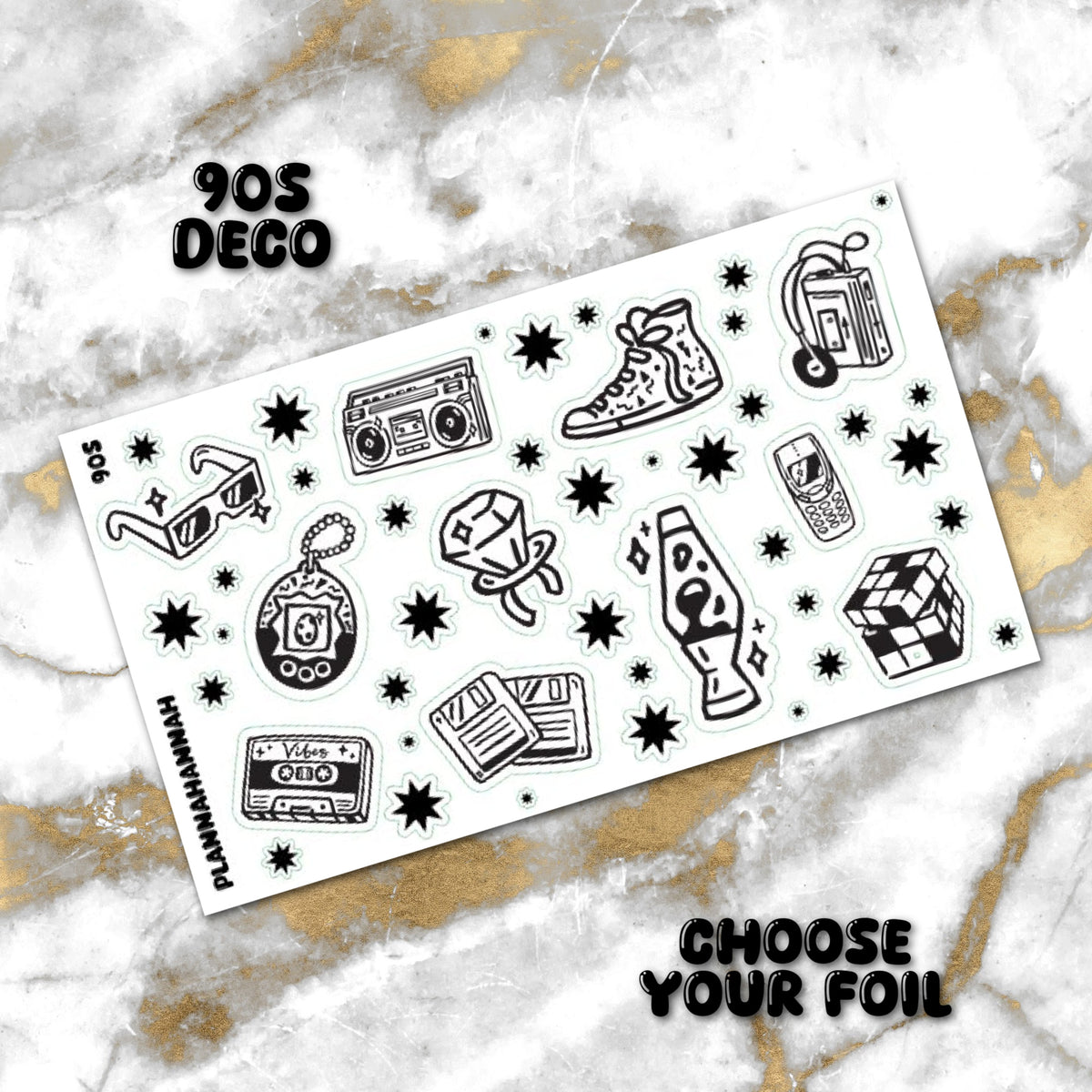 90s | Foiled Journal Deco