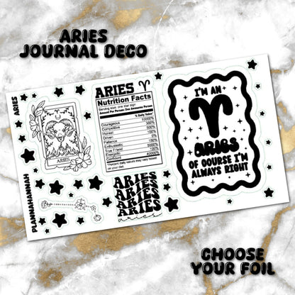 Aries | Foiled Journal Deco