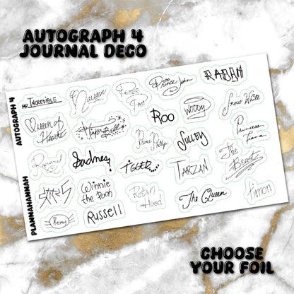 Autograph 4 | Foiled Journal Deco