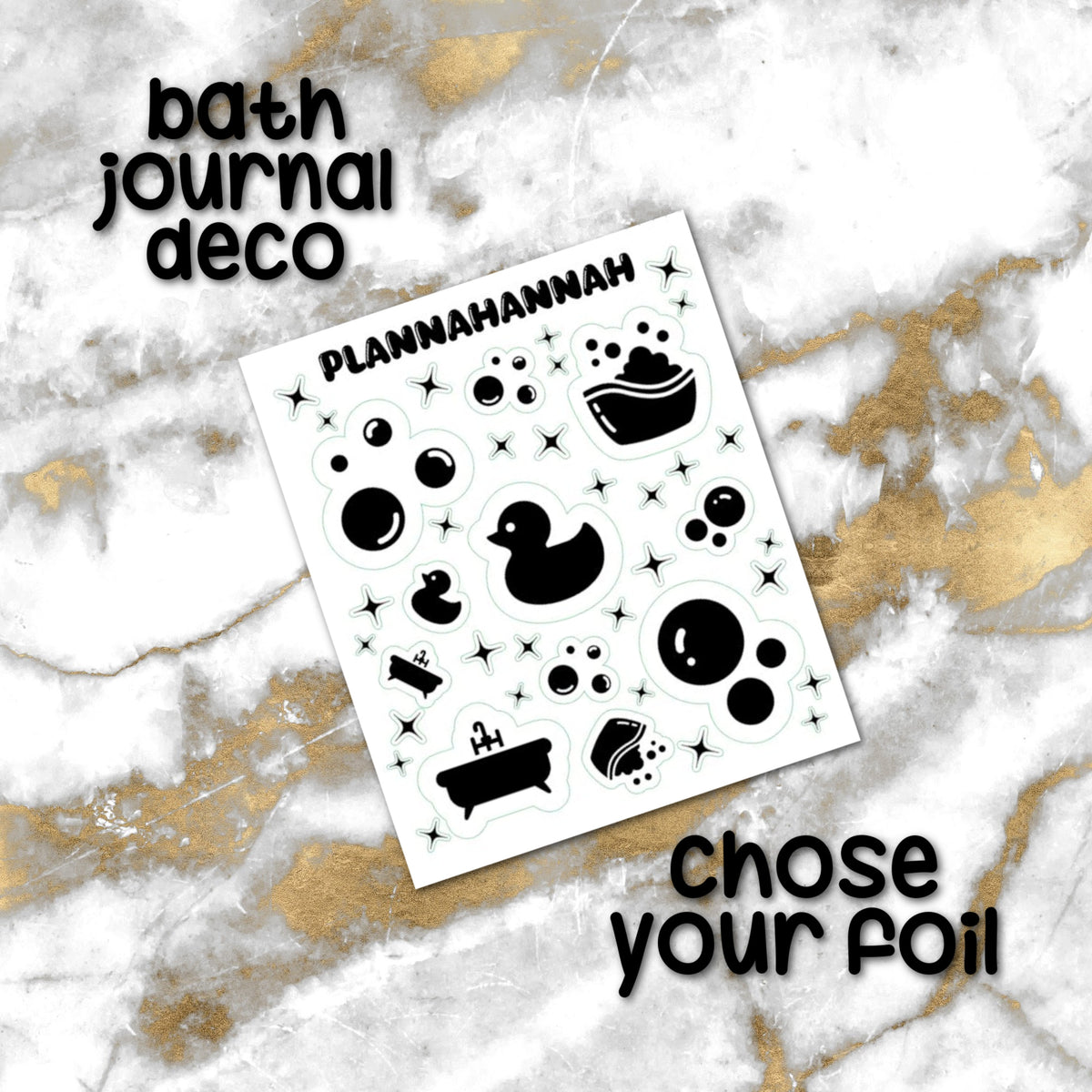 Bath | Foiled Journal Deco
